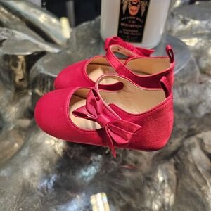 Christian Louboutin Girls Lou Satin Bow Ballet Flats baby